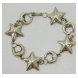 Vintage Sterling Silver Moon Bracelet - Signed