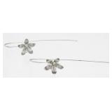 Sterling Silver Threaded Pierced Earrings - 2.13