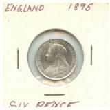1895 Great Britain Silver 6 Pence