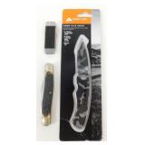 3 Knives: Rare DE 2-Blade Pocket Knife, Camo-Clip