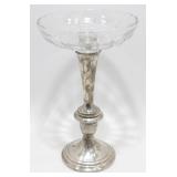 * Antique Sterling Large Candle Holder - Weighted