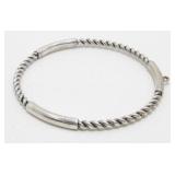 Vintage Sterling Silver Bangle Bracelet - 17.58