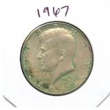 1967 Kennedy Silver Half Dollar - 40% Silver