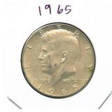 1965 Kennedy Silver Half Dollar - 40% Silver