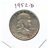 1952-D Franklin Silver Half Dollar