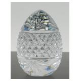 * Vintage Crystal Egg Paperweight from France