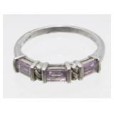 Sterling Silver and Lavender Stone Ring - 2.18