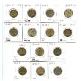 (14) 35% Silver Jefferson Nickels - Better Grade