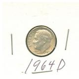 1964-D Roosevelt Silver Dime