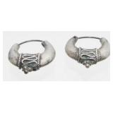 Vintage Sterling Silver Pierced Earrings - 4.48