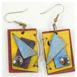 Paper Earrings with Beads