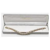 18kt Gold Over Sterling Genuine Diamond Bracelet