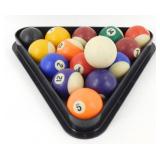 16 Vintage Pool Balls and Rack