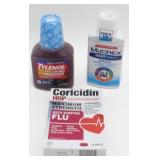 New Coricidin HBP Flu (Exp: 03/27), Tylenol Cough