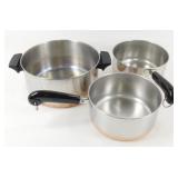 * Revere Ware 4-1/2 Qt Stock Pot and Two Revere