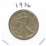 1936 Walking Liberty Silver Half Dollar
