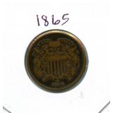 1865 U.S. Two Cent Piece