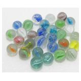 30 Vintage Snake Eye Marbles