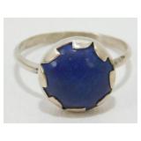Vintage Sterling Silver Lapis Lazuli Ring - Size