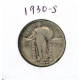 1930-S Standing Liberty Silver Quarter