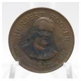 Herbert Hoover 1933 Vintage Token