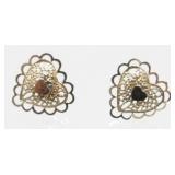 14K Yellow Gold Pierced Earrings - 0.32 grams