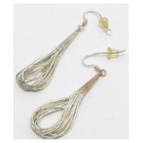 Vintage Sterling Silver Pierced Liquid Silver