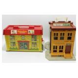 * 2 Vintage Fisher-Price Playsets with Little