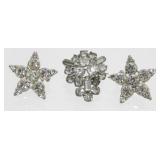 Vintage Trio of Rhinestone Scatter Pins - Sweet!