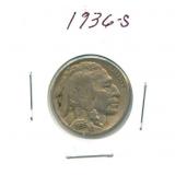 1936-S Buffalo Nickel