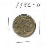 1936-D Buffalo Nickel