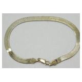 Vintage Sterling Silver Herringbone Bracelet - 8ï¿½,