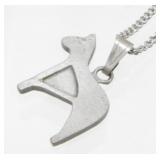 Vintage Pewter Dala Horse Necklace - 18ï¿½ Long
