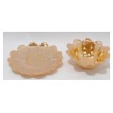 * Vintage Carnival Glass Bowl and Plate