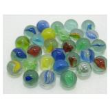 30 Vintage Snake Eye Marbles