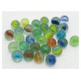 30 Vintage Snake Eye Marbles