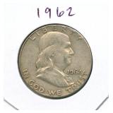 1962 Franklin Silver Half Dollar
