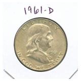 1961-D Franklin Silver Half Dollar