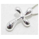 Sterling Silver Cross Necklace - 2.54 grams, 18ï¿½