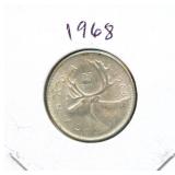 1968 Canadian Silver Quarter