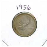 1956 Canadian Silver Quarter