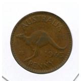 1943 Australian One Penny Kangaroo