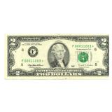 $2 U.S. Star Note - Very, Very Low Serial Number