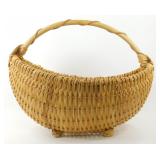** Large Vintage Wicker Gathering Basket