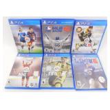 6 PS4 Video Games - FIFA, NHL & MLB