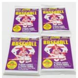 4 Packs of 1991 Score Series 2 Baseball Cards