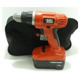 Black & Decker 18V Cordless Drill with Battery &