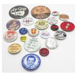 Group of Vintage Pinback Buttons, Etc. -