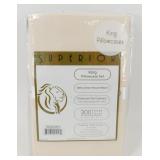 New King Pillow Cases - 100% Cotton, Ivory