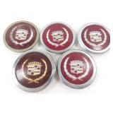 Vintage Cadillac Wheel Centers - All 5 including